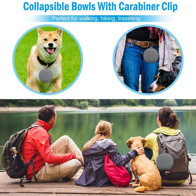 Rubber Foldable Double Bowl / Pet Feeding Bowl